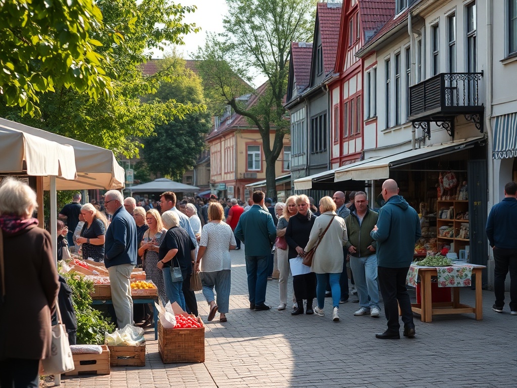 Mieszkańcy Rumi biorący udział w akcji sadzenia drzew w parku miejskim.